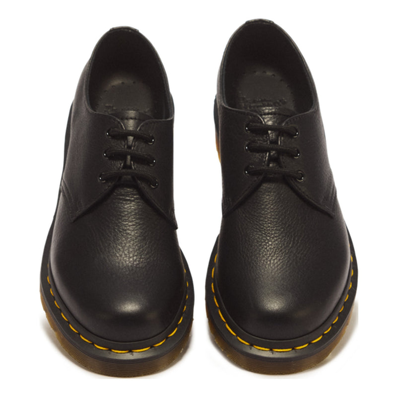 Kids Dr. Martens 1461 Virginia Leather Black Oxford School Shoes - Black