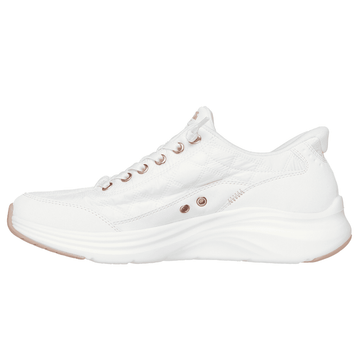 Womens Skechers Slip-ins: Contour Foam Cozy Fit Trainers - White Rosegold
