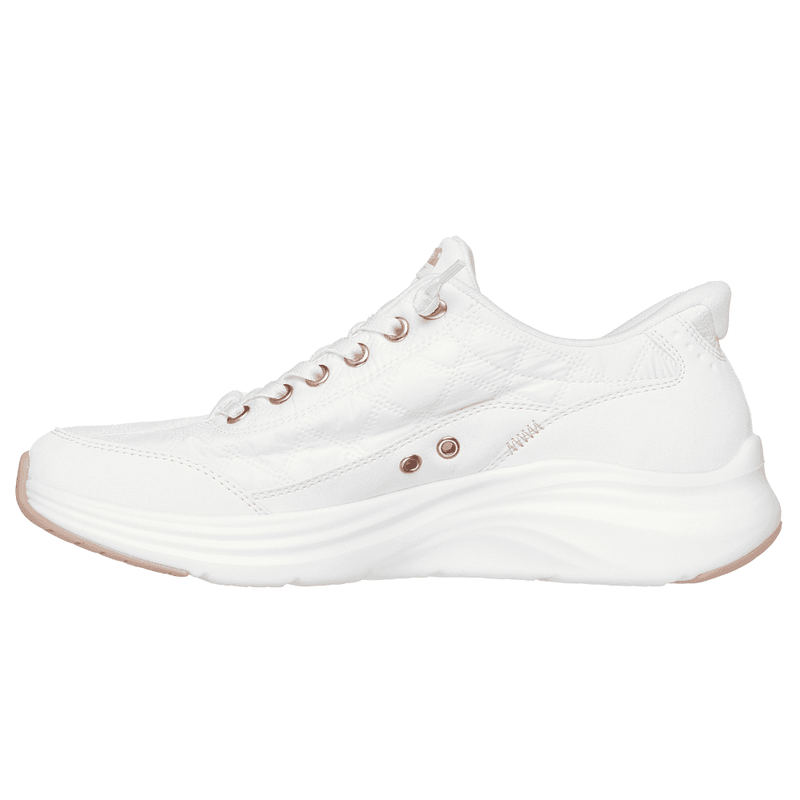 Womens Skechers Slip-ins: Contour Foam Cozy Fit Trainers - White Rosegold