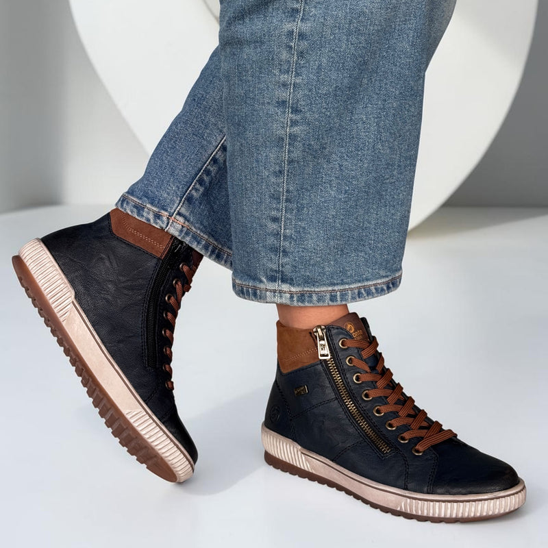 Womens Remonte D0772 Sea Blue Boots - Sea Blue