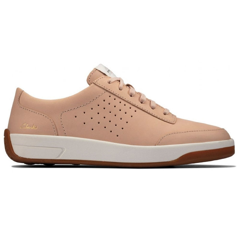 Womens Clarks Ladies Hero Air Lace Light Pink Trainers - Pink
