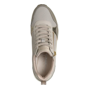Womens Skechers 177873 Uno Metallic Trainers - Taupe
