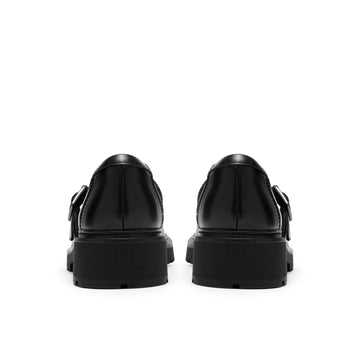 Girls Clarks Lauryl Bar School Shoes - Black