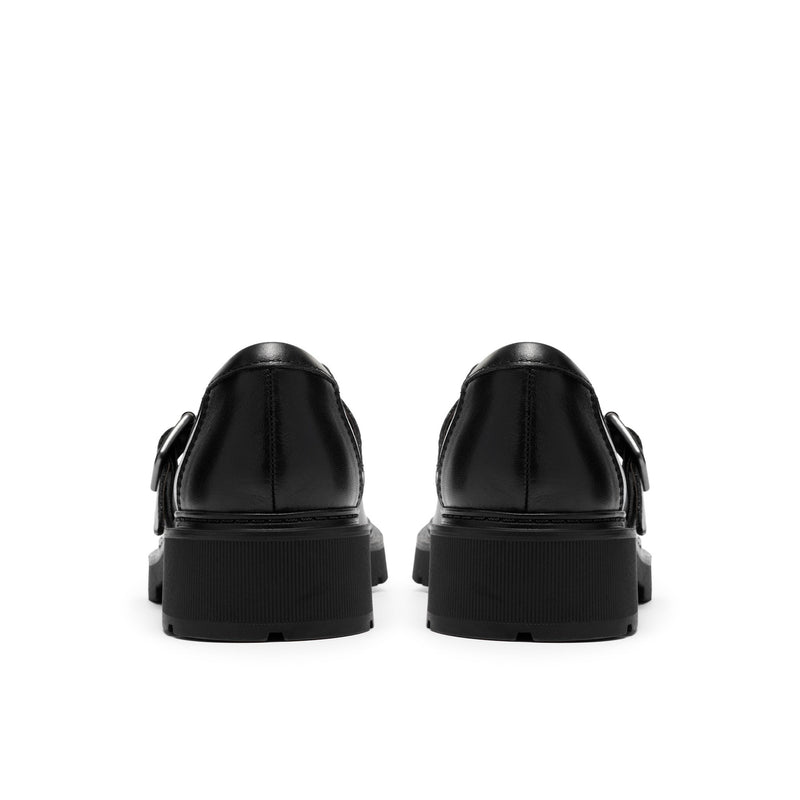 Girls Clarks Lauryl Bar School Shoes - Black