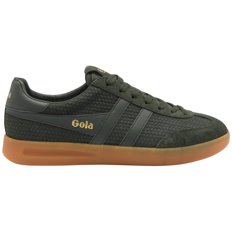 Mens Gola Cyclone Marque Trainers - Dark Khaki