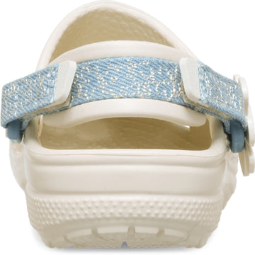 Toddler Crocs Denim Flower Classic Clogs - Denim Flower