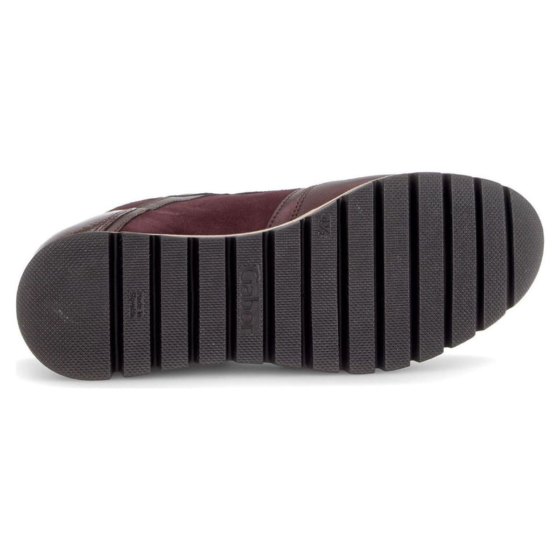 Womens Gabor 6030 Suede Trainers - Mulberry
