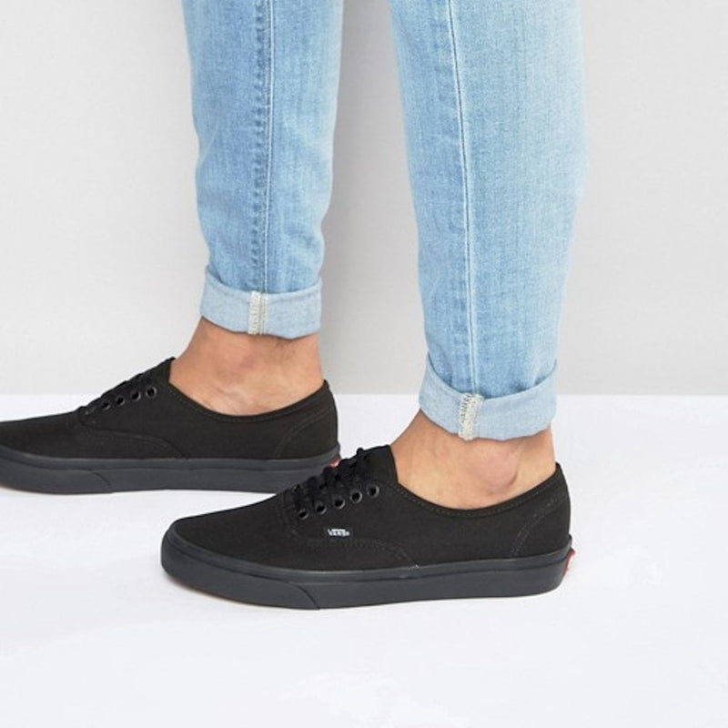 Kids Vans Authentic Mono Black Trainers - Black