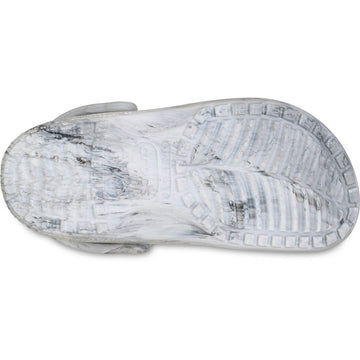 Unisex Crocs Classic Marbled Black and White Clog - Black and White