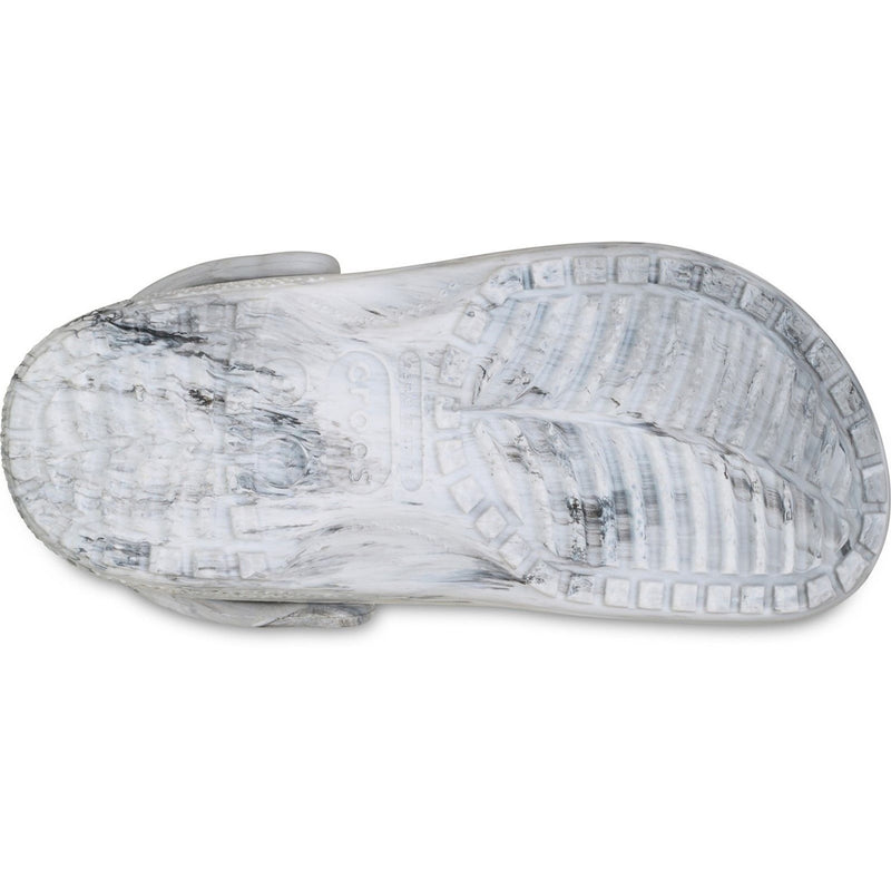 Unisex Crocs Classic Marbled Black and White Clog - Black and White