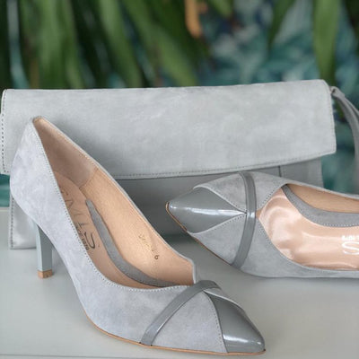 Womens Emis Court Heel - Grey