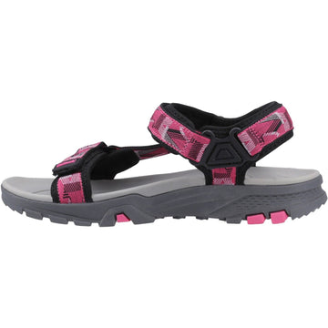 Womens Cotswold Stanton Sandals - Black and Fuchsia