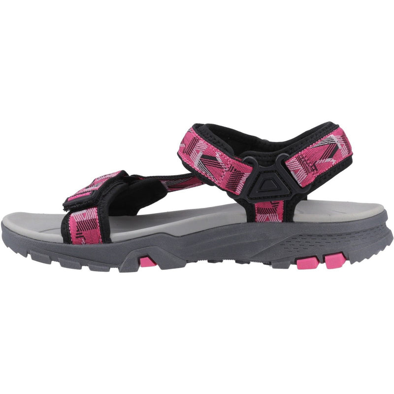 Womens Cotswold Stanton Sandals - Black and Fuchsia