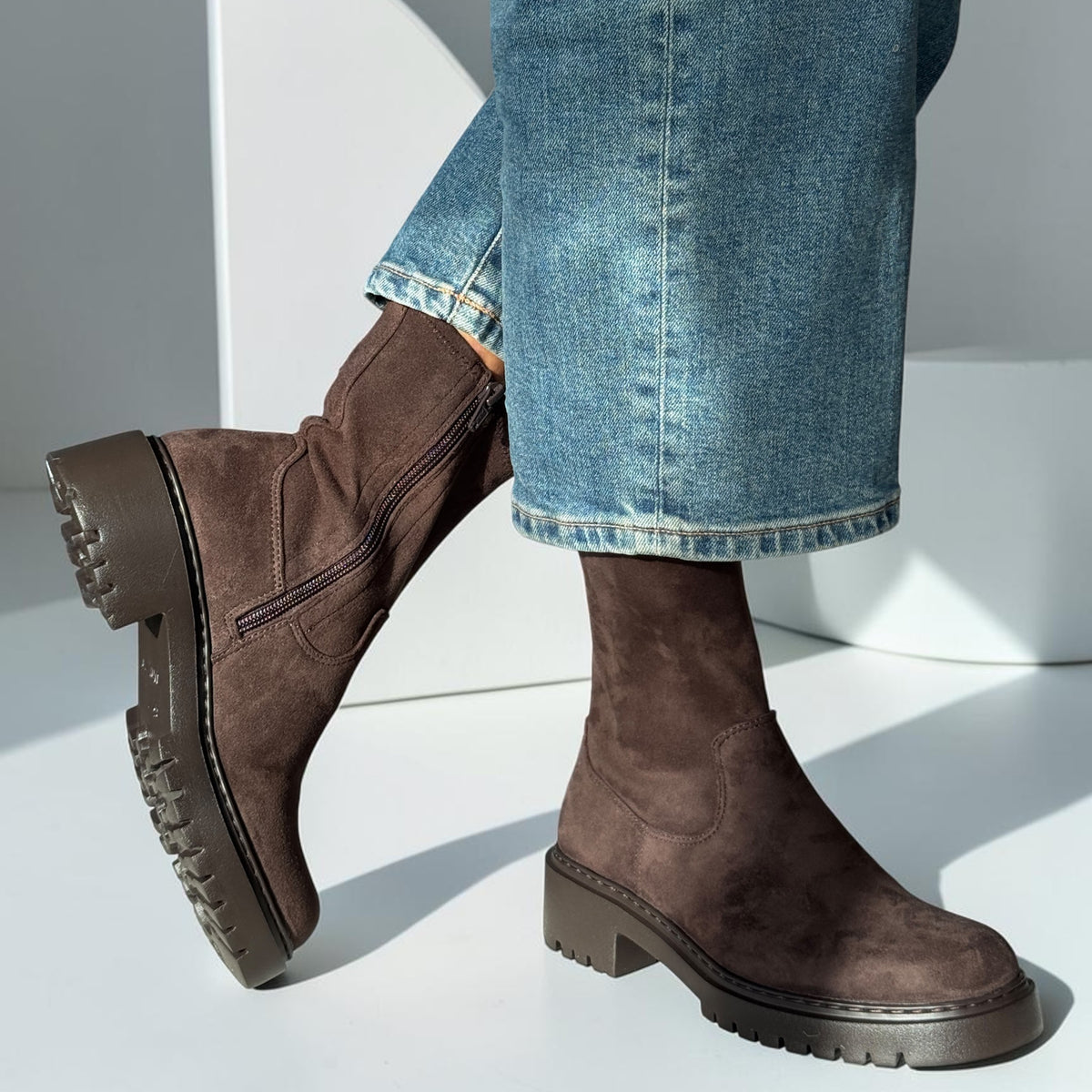Womens Unisa Guido Brown Ankle Boots