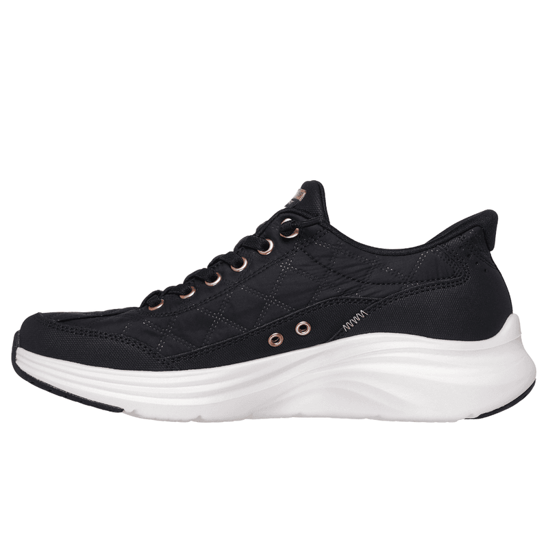 Womens Skechers Slip-ins: Contour Foam Cozy Fit Trainers - Black Rosegold