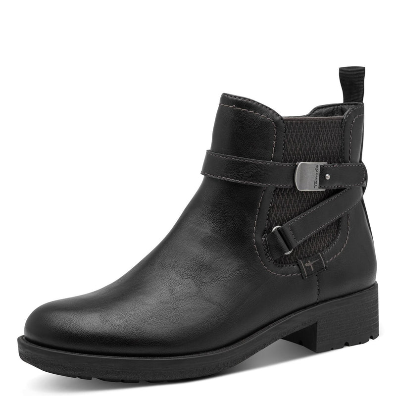 Womens Tamaris 25812 Ankle Boots - Black