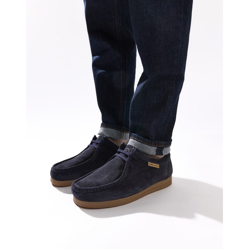 Mens Base London Koko Casual Lace-up Shoes - Navy