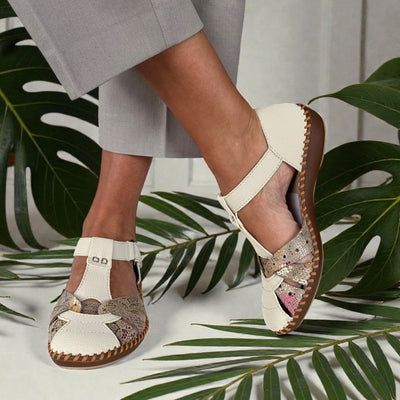 Womens Rieker M1655 Beige Heeled Sandal - Beige Gold