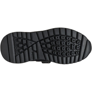Junior Boys Geox BRIEZEE Black School Shoes - Black