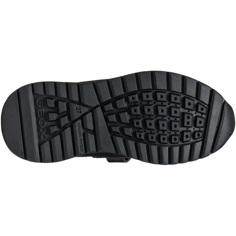 Junior Boys Geox BRIEZEE Black School Shoes - Black