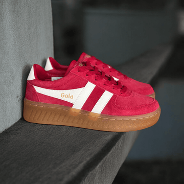 Womens Gola Grandslam Gumsole Trainers - Red