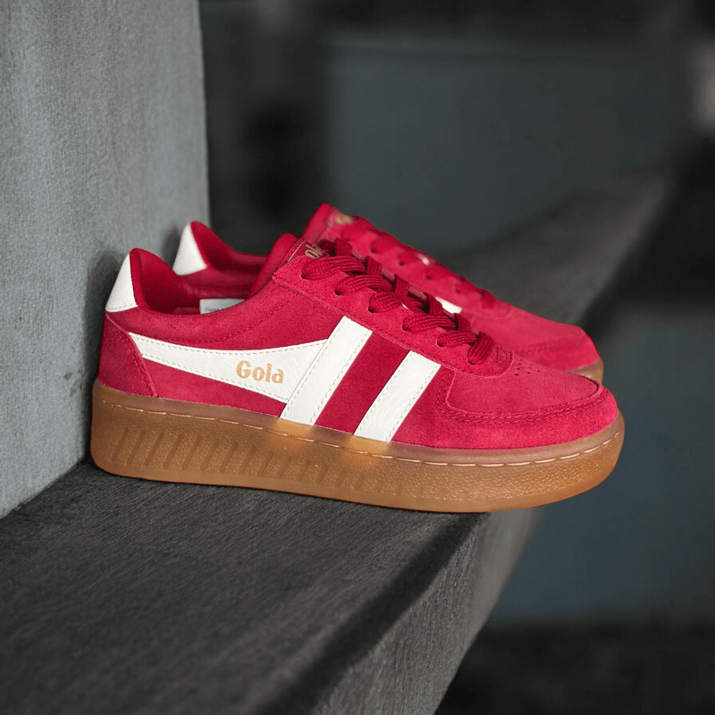 Womens Gola Grandslam Gumsole Trainers - Red
