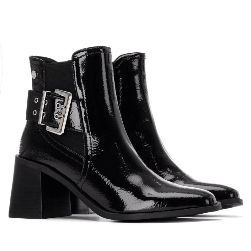 Womens Xti 144315 Block Heeled Boots - Black