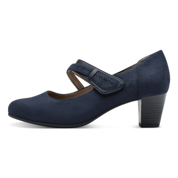 Womens Jana Mary-Jane Strap Heeled Shoes - Navy