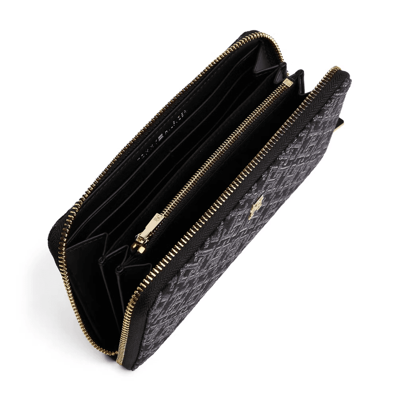 Womens Tommy Hilfiger Icon Monogram Large Purse - Black