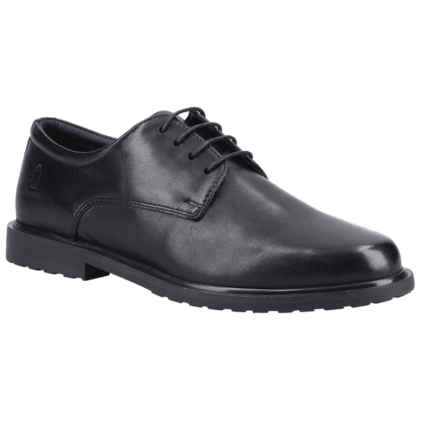 Senior Girls Hush Puppies Verity Lace Up School Shoe - Black Leather