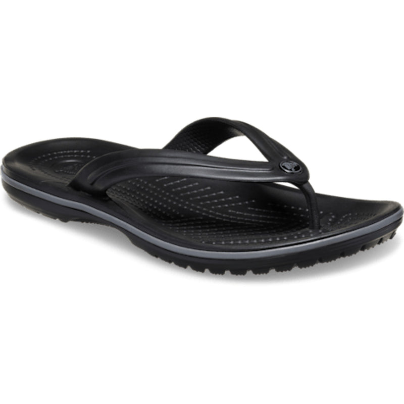 Mens Crocs Crocband Flip Flops - Black Slate Grey