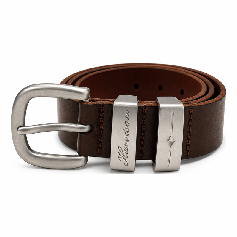 Mens Harrison B1 Leather Belts - Brown