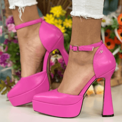 Womens Una Healy Heart Like Mine Ultra Platform Heels - Shock Pink
