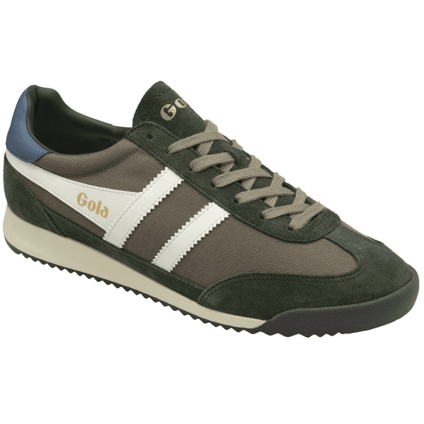Gola Mens Tornado Grey Green and Off White Trainers - Rhino