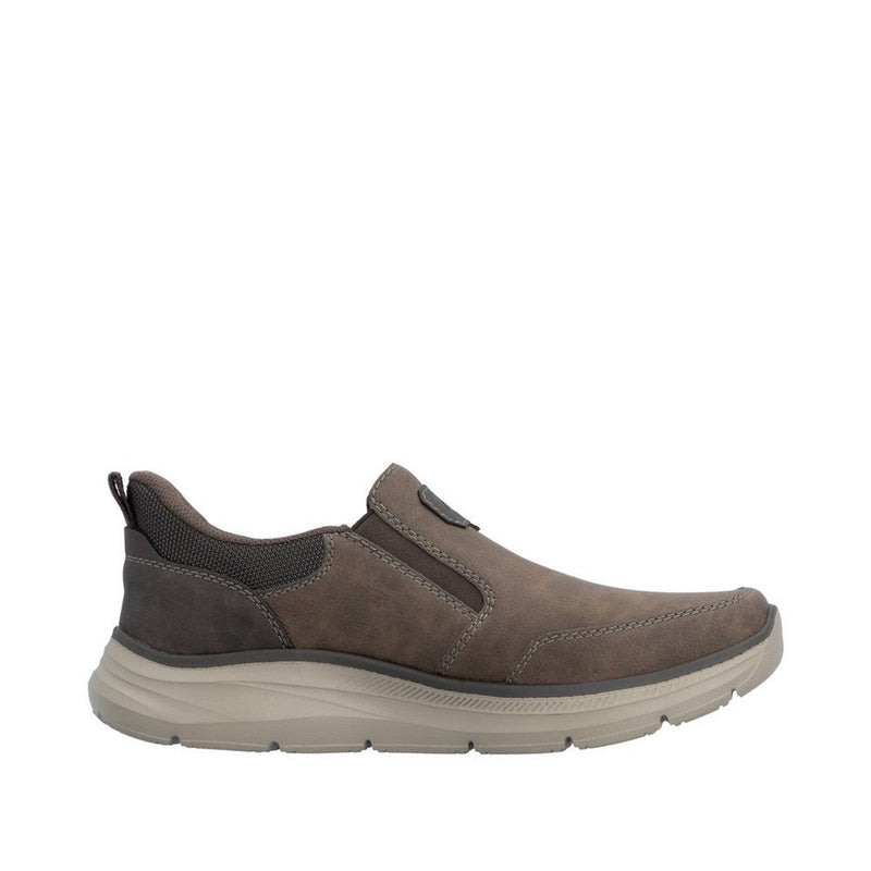 Mens Rieker B1851 Brown Casual Slip-on Shoe - Brown