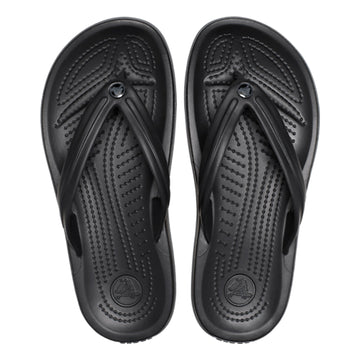 Womens Crocs Black Slate Grey Crocband Flip Flops - Black Slate Grey