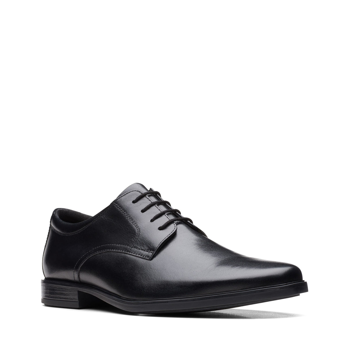 Boys Clarks Howard Walk Black Laced School Shoes