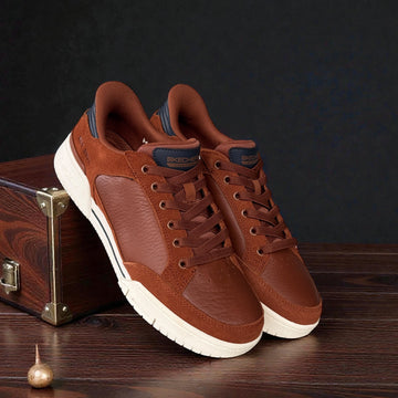 Mens Skechers 254204 Casual Lace-up Recoil Shoe - Brown