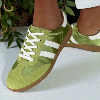 Womens Drilleys Ninety Trainers - Neon Green