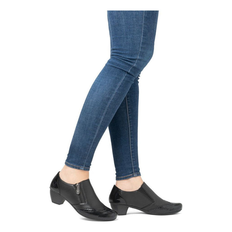 Womens Rieker 41757 Black Shoe Boots - Black