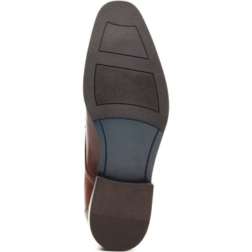 Mens Base London Dome Formal Lace-up Shoes - Burnt Tan