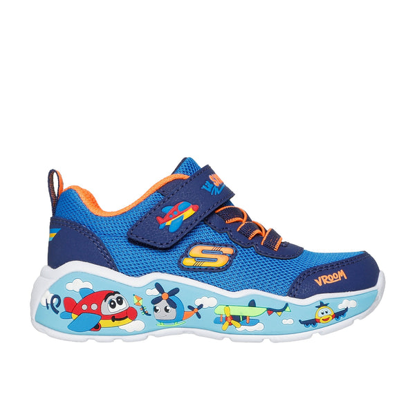 Boys Skechers 407312N Blue Multi Plane Play Scene Trainer - Infant - Blue