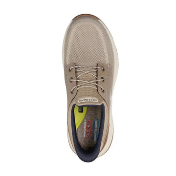 Mens Skechers 205467 Mereo-Alden Slip-Ins Trainers - Taupe