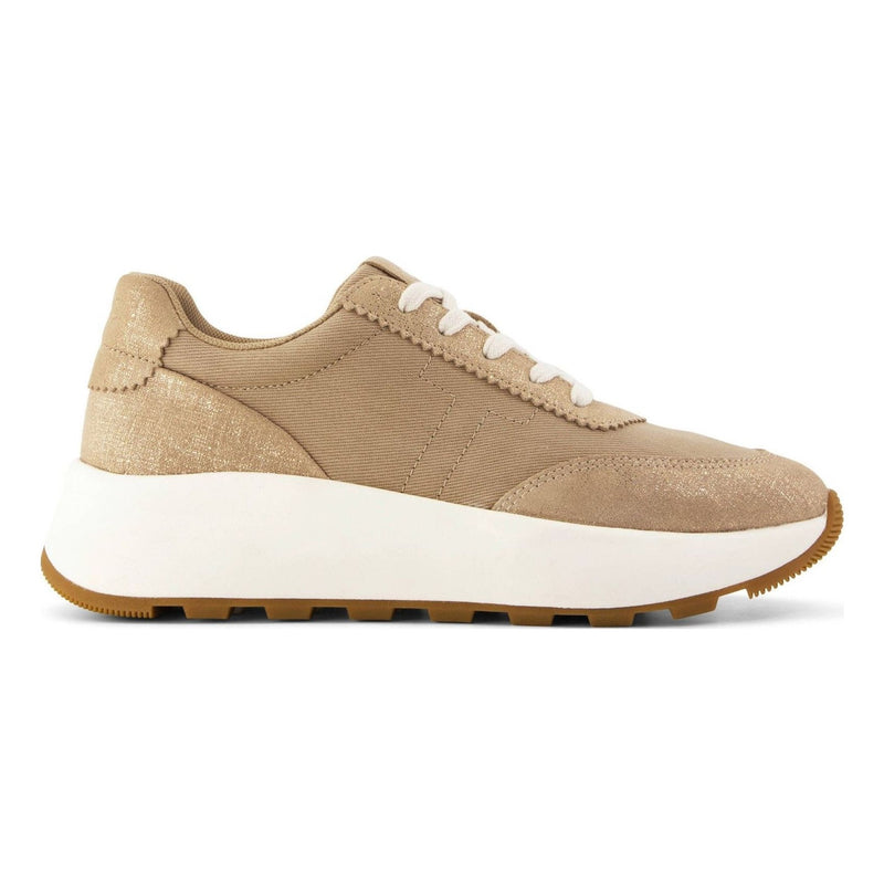 Womens Toms Travel Lite Wedge Trainers - Mid Taupe Metallic