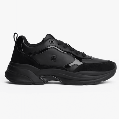 Womens Tommy Hilfiger Chunky Trainers - Black