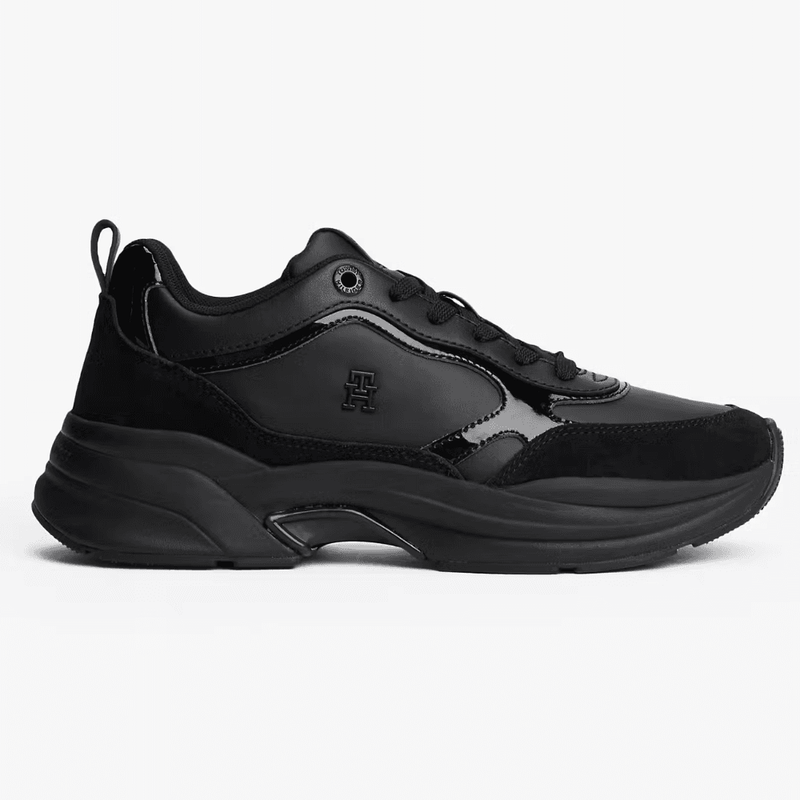 Womens Tommy Hilfiger Chunky Trainers - Black