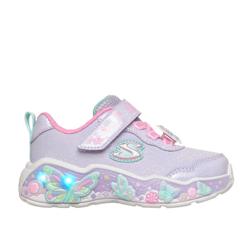 Girls Skechers 303066N Purple Sparkle Butterfly Lil Butterfly Bliss Trainer - Infant - Lavender