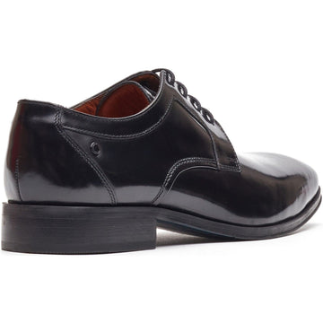 Mens Base London Dome Formal Lace-up Shoes - Hi Shine Black