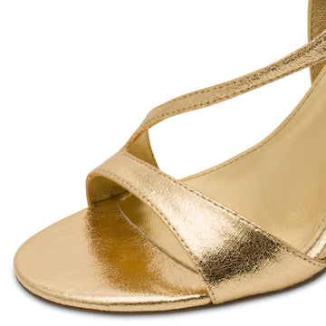 Womens Tamaris 28321 Buckle Closed Heeled Sandals - Gold