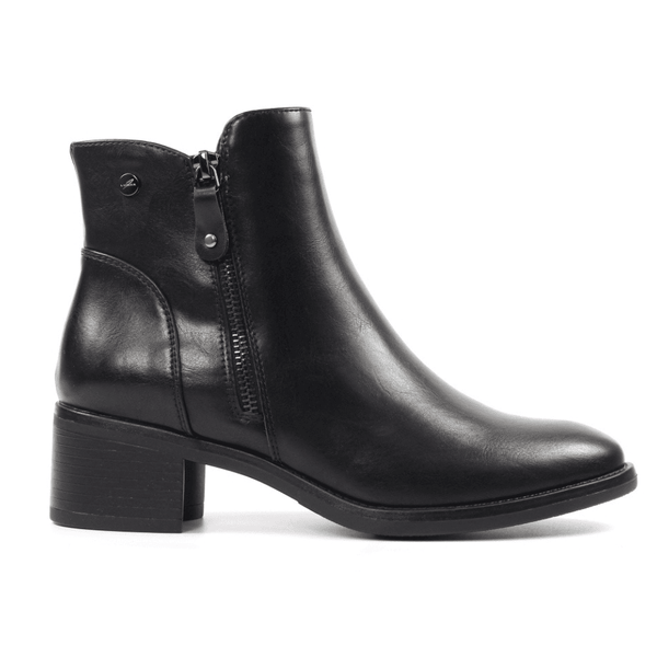 Womens Lunar Sabina Block Heeled Ankle Boots - Black